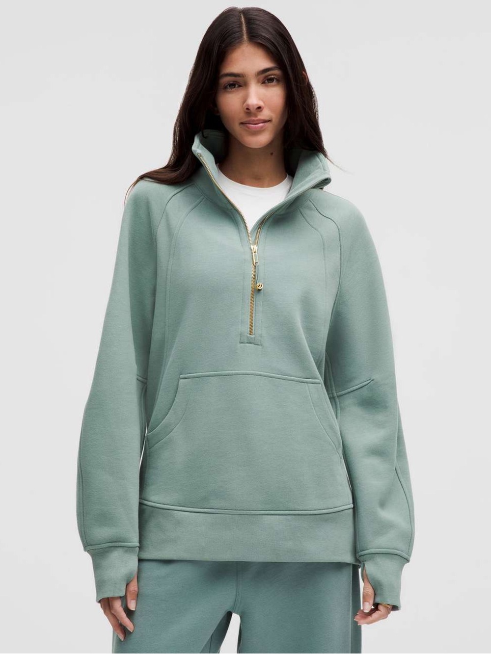 lululemon Scuba Oversized Funnel Neck Sweatshirt (Crater Blue/Gold) NWT